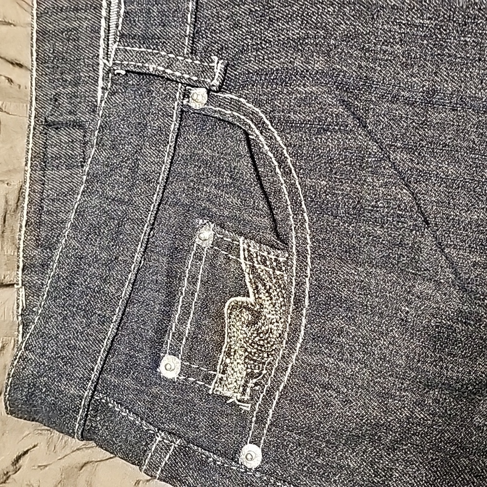Dkin blue jeans. Flare leg and size 24w